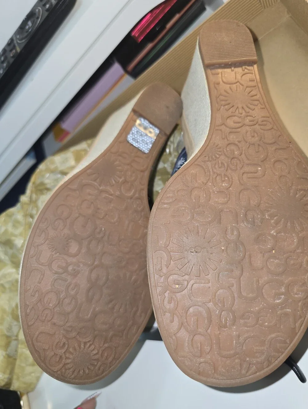 UGG AUSTRALLA SOLENA DENIM SANDALS 8.5 NWT